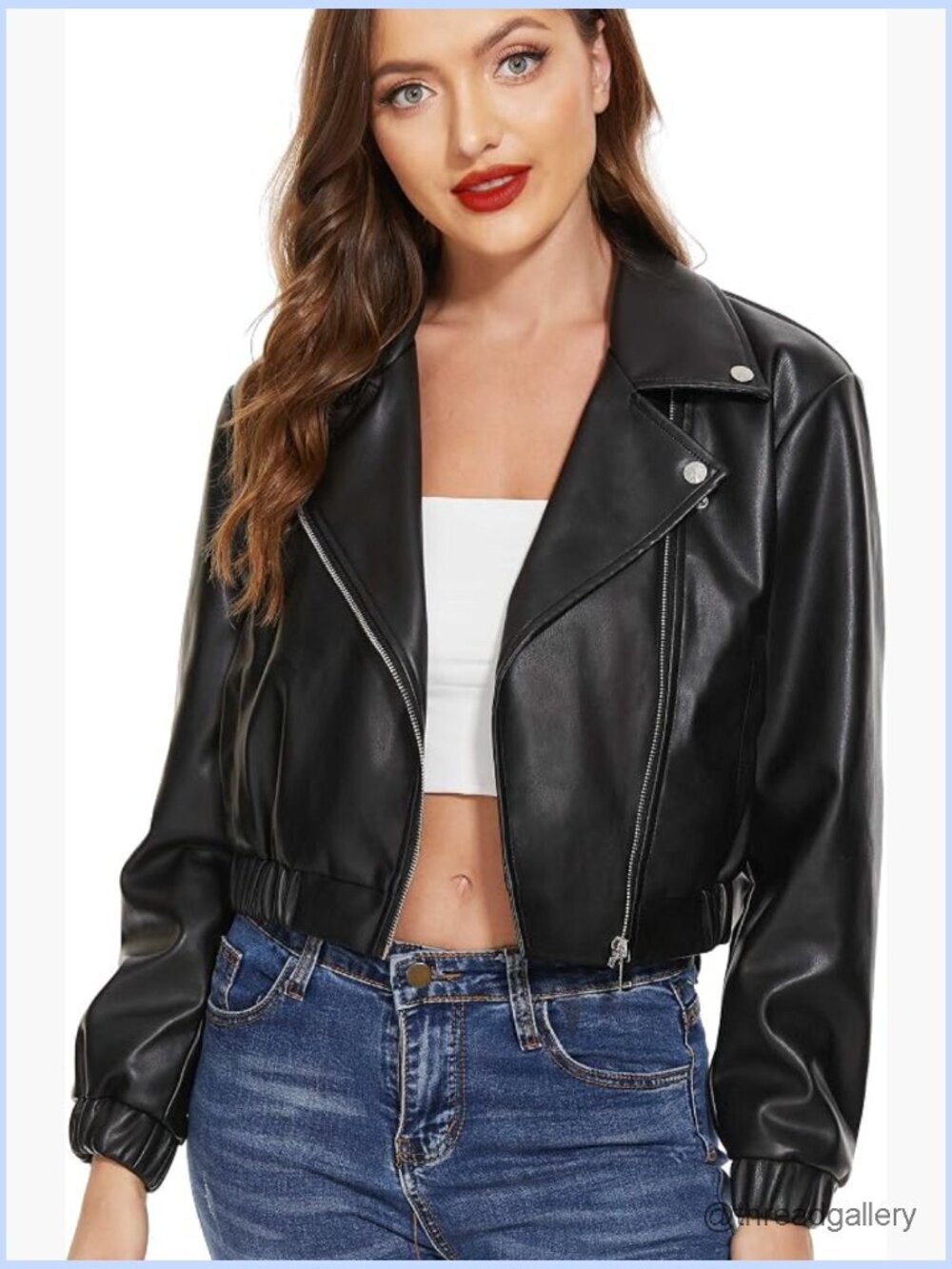 Faux Leather Moto Jacket - Short Biker Blazer Casual Pleather Coat S-XXL